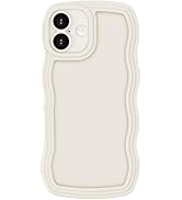 Anuck for iPhone 16 Plus Case Wave, Curly Frame Design for Women Girls, Cute Wavy Solid Color Aes...
