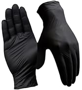 SLICK KIT Disposable Nitrile Gloves, 4Mil Latex-Free Powder-Free Industrial Gloves for Cleaning A...