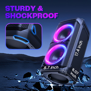 Large Bluetooth Speaker Big Portable Speaker Wireless Waterproof Party Speaker bass loudest outdoor 