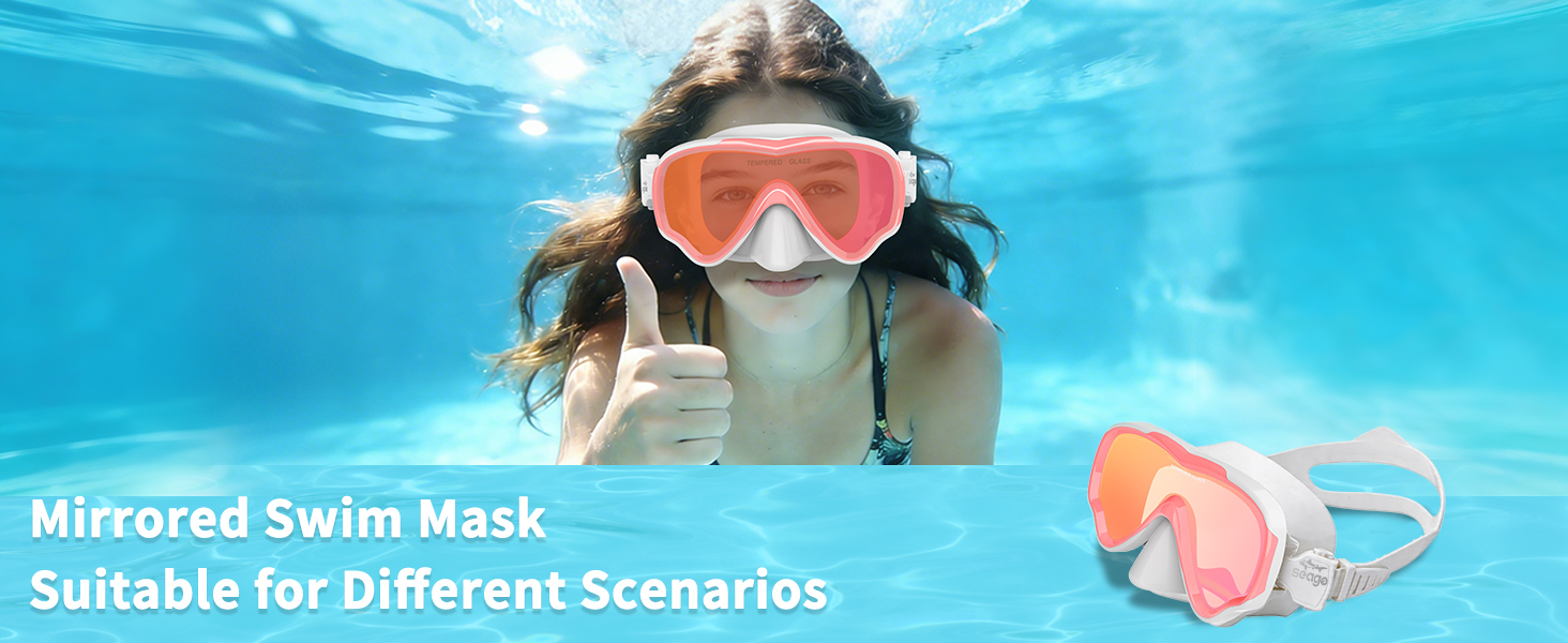 women underwater goggles
