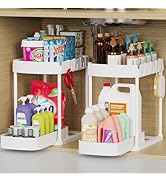 Ukeetap 2 Pack Multi-Purpose Pull-Out Storage Organizers, Under Sink &amp; Cabinet Storage, 12.8 Inch...