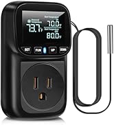 Diymore Digital Temperature Controller Outlet - 1800W Plug-in Thermostat with Heating &amp; Cooling M...