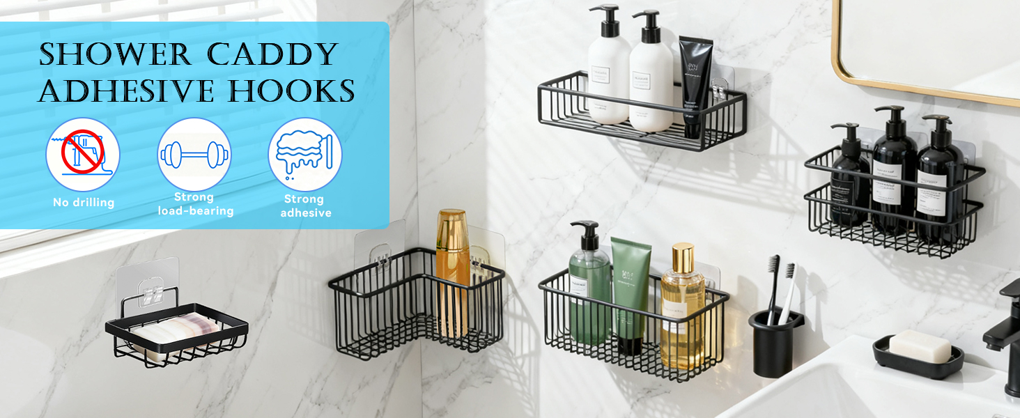 shower caddy adhesive