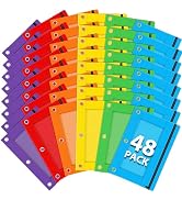 Officygnet 48 Pcs Pencil Pouch for 3 Ring Binder, Bulk Pencil Case Pouch with Clear Window, Penci...