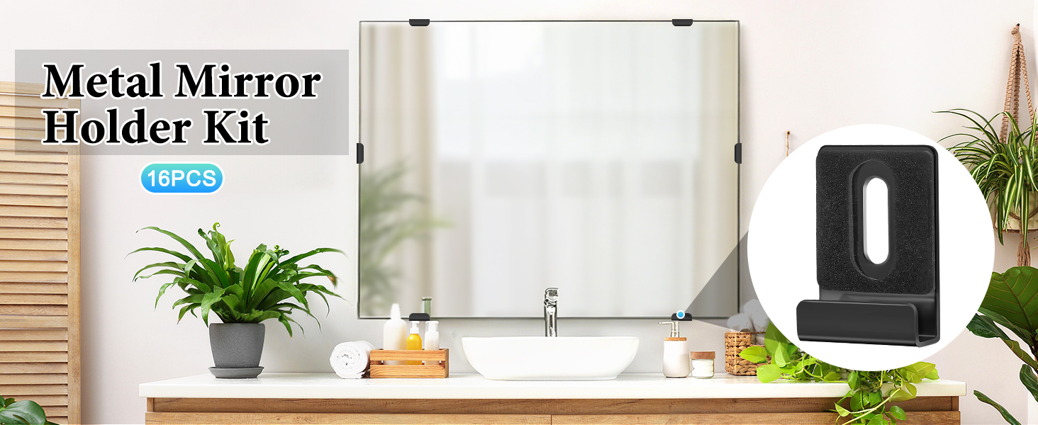 Metal Mirror Holder Kit