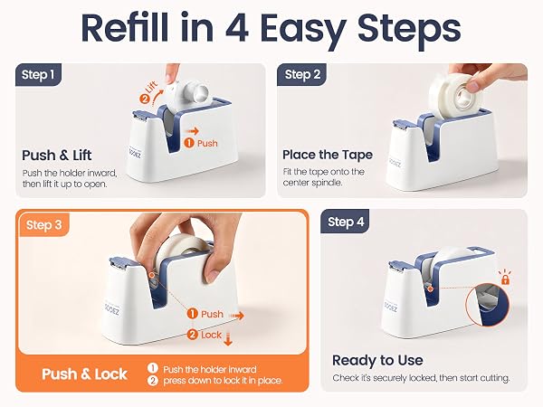 desktop tape dispensers Refill in 4 Easy Steps