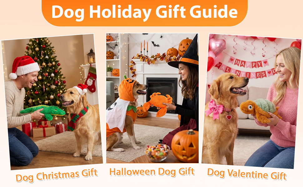 plush dog toy set