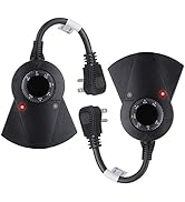 Outdoor Light Sensor Timer, 24 Hours Heavy Duty Waterproof Outlet Timer with 2, 4, 6 or 8 Hours C...