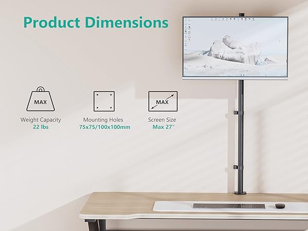 pole monitor mount 39 inch monitor mount monitor mount desk