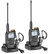 JUCJET UV-K5 Walkie Talkies, AM/FM/DTMF Two Way Radios, 200 Channe Three Frequency Receiving walk...