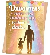 FANCYLUCKY Happy Father’s Day Card for Dad, Funny Fathers Day Card Gifts from Daughter, Sentiment...