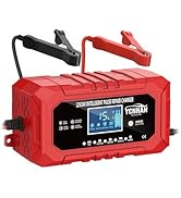 YONHAN 15A Battery Charger, 12V/24V LiFePO4 &amp; Lead Acid Car Battery Charger, 9-Stage Trickle Char...