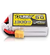 TATTU R-Line Version 5.0 4S Lipo Battery 14.8V 150C 1300mAh Lipo Battery Pack with XT60 Plug