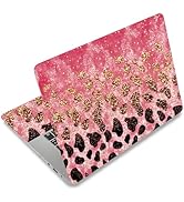 SUPERDANT Leopard Sequins Laptop Skin Sticker Decal Pink Universal Laptops Notebook Skin Sticker ...