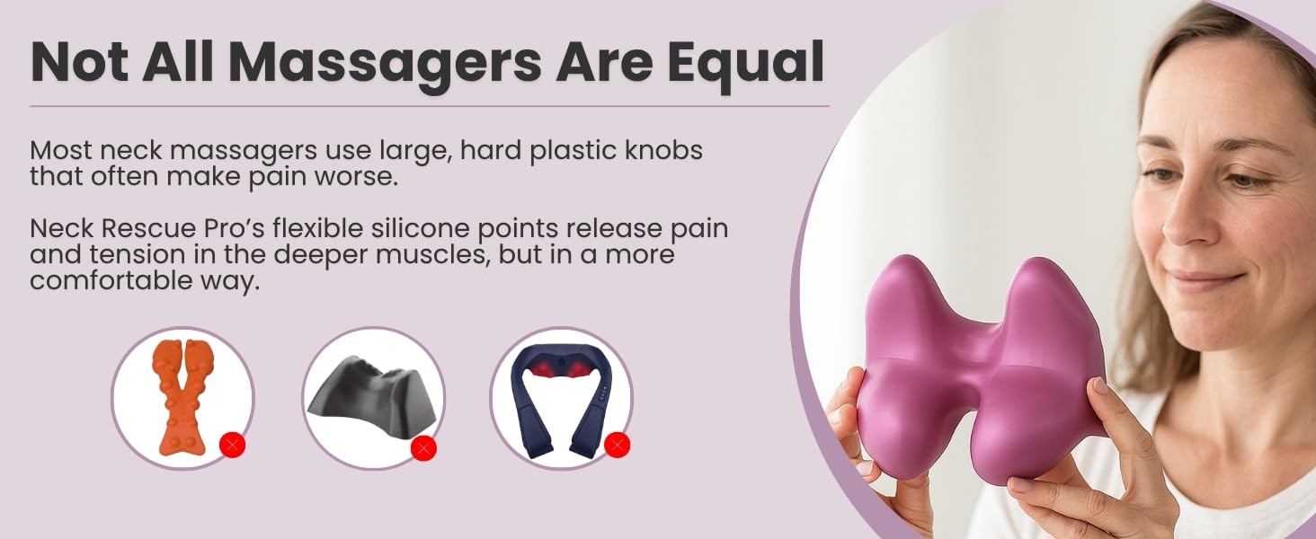 neck massager for pain relief deep tissue stretcher traction trigger point tool cervical device