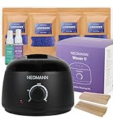 NEOMANN Waxer II LAV Brazilian &amp; Bikini Waxing Kit Lavender – Hard Wax Lavende Beads, Pre &amp; Post ...