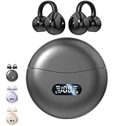 CuiSuto Clip on Earbuds Open Ear Wireless Bluetooth 5.4 Headphones with Mic,60H Play,Noise Cancel...