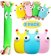 Popping Eyes Squeeze Toys Grass Worm Stress Balls for Kids (3-Pack) Squishy Ball Fidget Toys Sens...