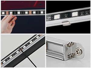 4Pcs Aluminum Underglow Neon Accent Strip Lights