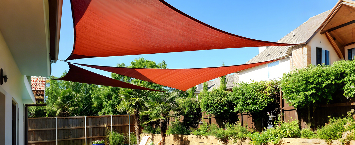 rust red color sail for Flower Garden