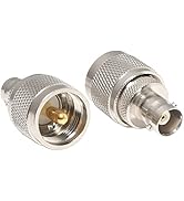 Anina BNC Female to UHF Male RF Coaxial Adapter for PL259 CB Radio Adapters Coax Connectors 2 Packs