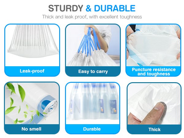 4 GALLON DRAWSTRING TRASH BAGS