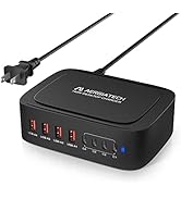 Aergiatech 140W USB C Charger, 8-Port Charging Hub for Multiple Devices, 65W and 45W PD3.0 Fast C...