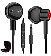 ACAGET 3.5mm Wired Headphones for Samsung A14 A23 A15, 3.5mm Earbuds for iPhone 6S Plus 6 5S Nois...