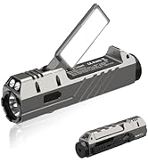 Wurkkos HD05 Flat EDC Flashlight, 3100 Lumens 4-in-1 LED Rechargeable Flashlight with UV, Red Lig...