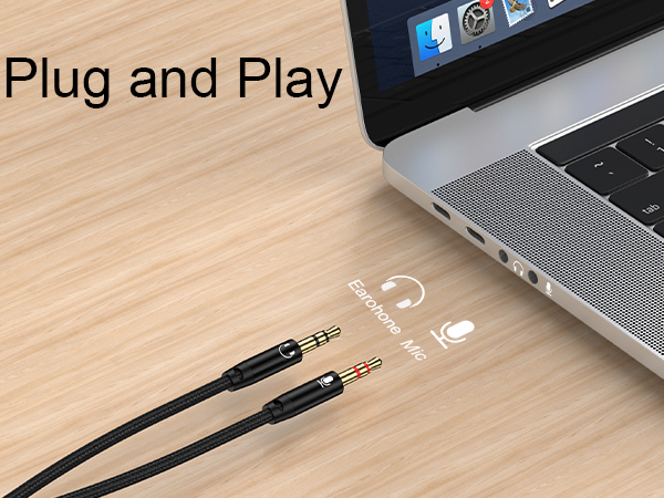 headphone splitter for pc headset adapter gaming speakers headphone jack splitter aux microphone