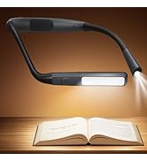 Glocusent Rechargeable Neck Light, 100Hrs Long Lasting Neck Reading Light, 5 Colors &amp; Stepless Di...