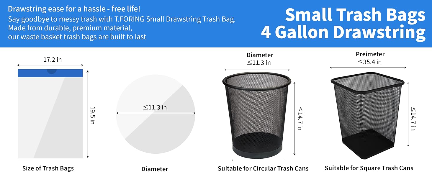 210 Count 4 Gallon Trash Bags