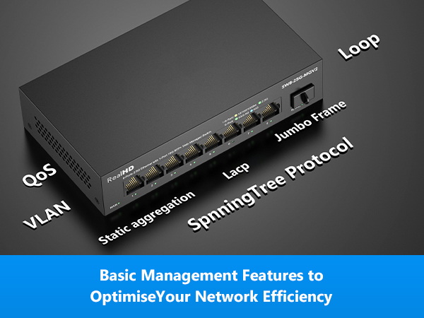 8 port managed ethernet switch 2.5 gigabit_