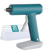 HHDQFTSLG Cordless Hot Glue Gun, Fast Preheating with 30 Premium Sticks Set, Smart Safety Control...