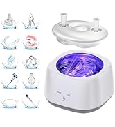 Ultrasonic Retainer Cleaner, 48kHz Ultrasonic Denture Cleaner with 2 Modes, 250ML Dental Cleaning...