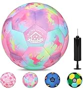 Lemmeko Indoor Soccer Ball Size 3 Toddler Kids Soccer Ball, Silent Soccer Balls Gifts for Boys Gi...