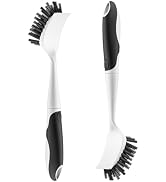 Cleangor Dish Scrub Brush, 2 Pack Stiff Bristles Cleaning Scrubber Brushes with Non Slip Handle B...