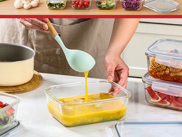 large glass storage containers with lids 