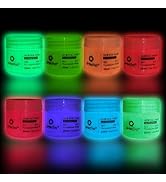Artecho Glow in the Dark Paint - Set of 8 Colors, 20 ml / 0.7 oz Acrylic Paint for Decoration, Ar...