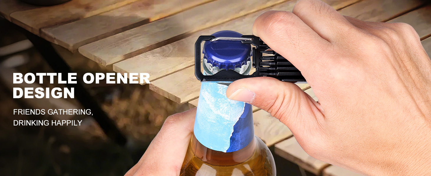 Bottle Opener Design Friends gathering, drinking happily