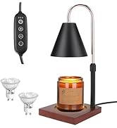 Cubetoou Candle Warmer Lamp with Timer, Adjustable Height of Candle Warmer Light, Dimmable Electr...
