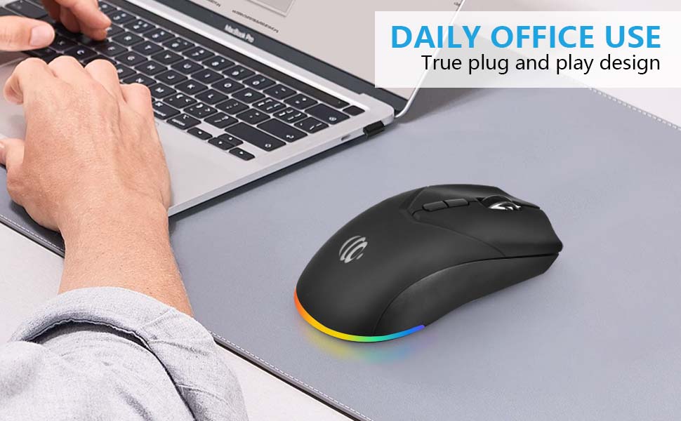 The black wireless mouse is a great helper for your daily work and life!