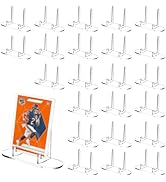 Eikovia 24 Pack Acrylic Card Display Stands, Clear Trading Card Stand Holder for Sports Cards