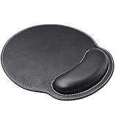 RICHEN Ergonomic PU Leather Mouse Pad with Wrist Support,Comfort Memory Foam,Waterproof Surface,N...