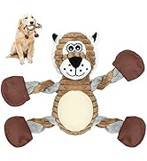 BUYPOW Plush Dog Toys for Large - Squeaky Medium &amp; Small Dog Toys - Stuffed Animals Puppy Toys - ...