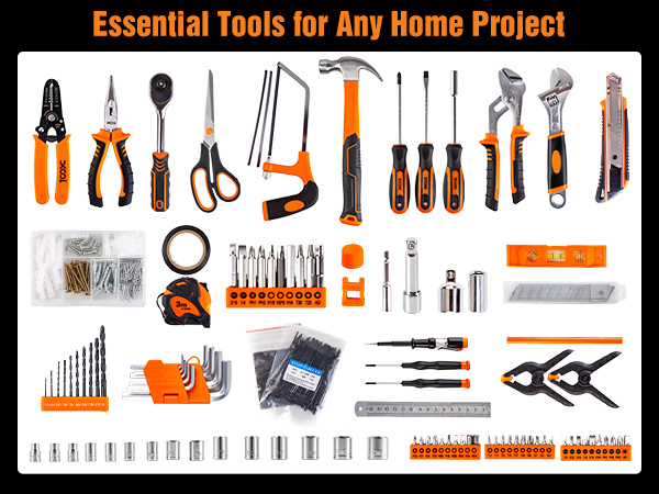 XOOL 368 Piece Home Repair Tool Kit with Drawer Toolbox