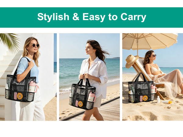 Mesh Beach Bag for Women/Family
