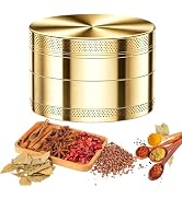 3Inch Grinder Spice Grinder Kitchen Tools Sharp Teeth for Fine Grinding Golden