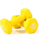 Fitness Alley Neoprene Coated Workout Dumbbells set of 2 – Anti Roll, Non Slip with Smooth Grip F...