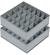 Joyoldelf Sock Drawer Organizer Divider 2 Packs Underwear Organizer, 24 Cell Closet Organizers an...